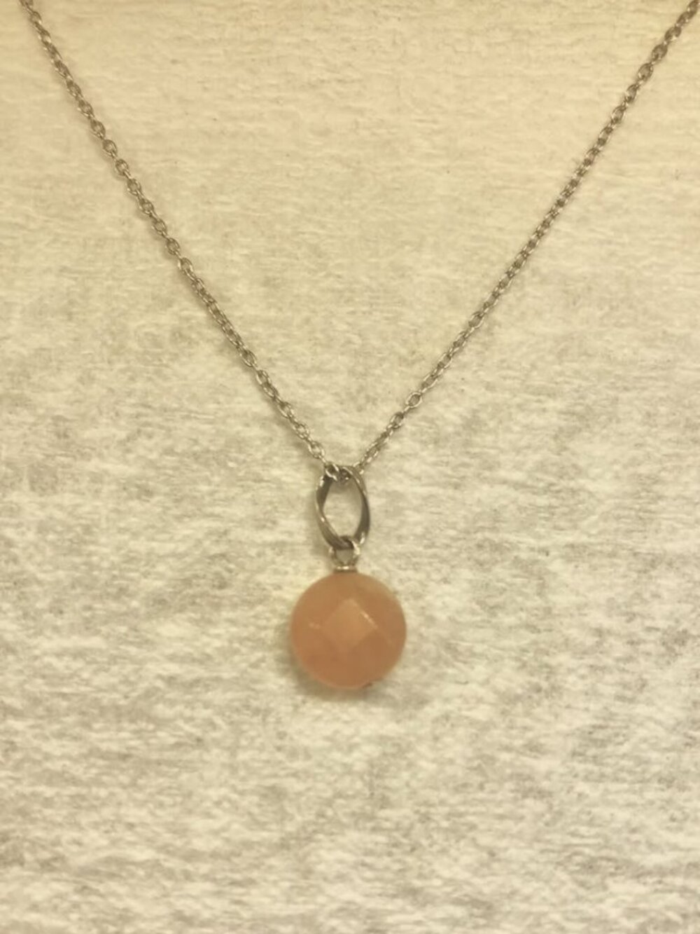Dainty Citrine Crystal Pendant Necklace - Handmade Silver Chain